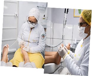 Atendimento profissional no consultório A.S.S Podologia